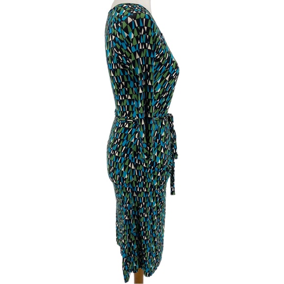 Julienne W Multicolor Patterned Wrap Mini Dress - Picture 4 of 8